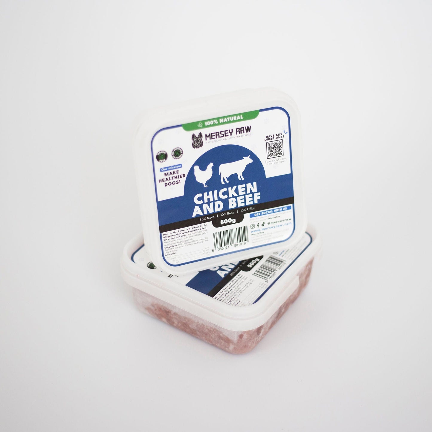 Chicken & Beef Raw Dog Food - 500g