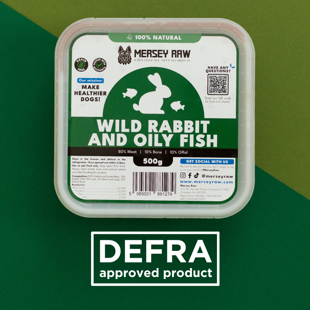 Wild Rabbit & Oily Fish Raw Dog Food - 500g