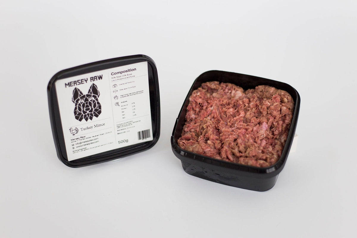 Raw Turkey Mince Dog Food Mersey Raw Dog Food