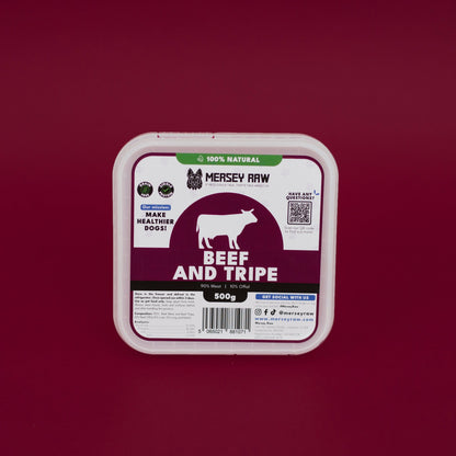 Beef & Tripe Raw Dog Food - 500g