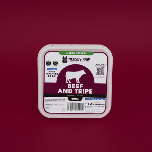 Beef & Tripe Raw Dog Food - 500g