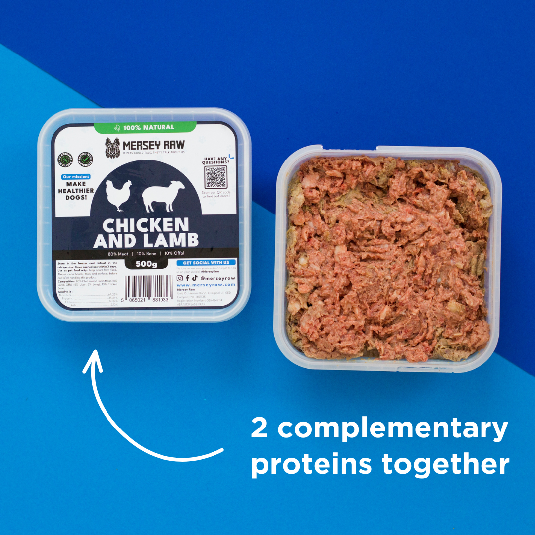 Chicken & Lamb Raw Dog Food - 500g