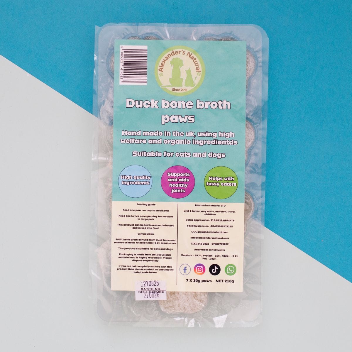 Alexander's Natural Duck Bone Broth Paws