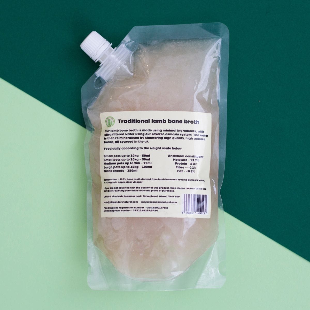 Alexander's Natural Lamb Bone Broth - 500ml