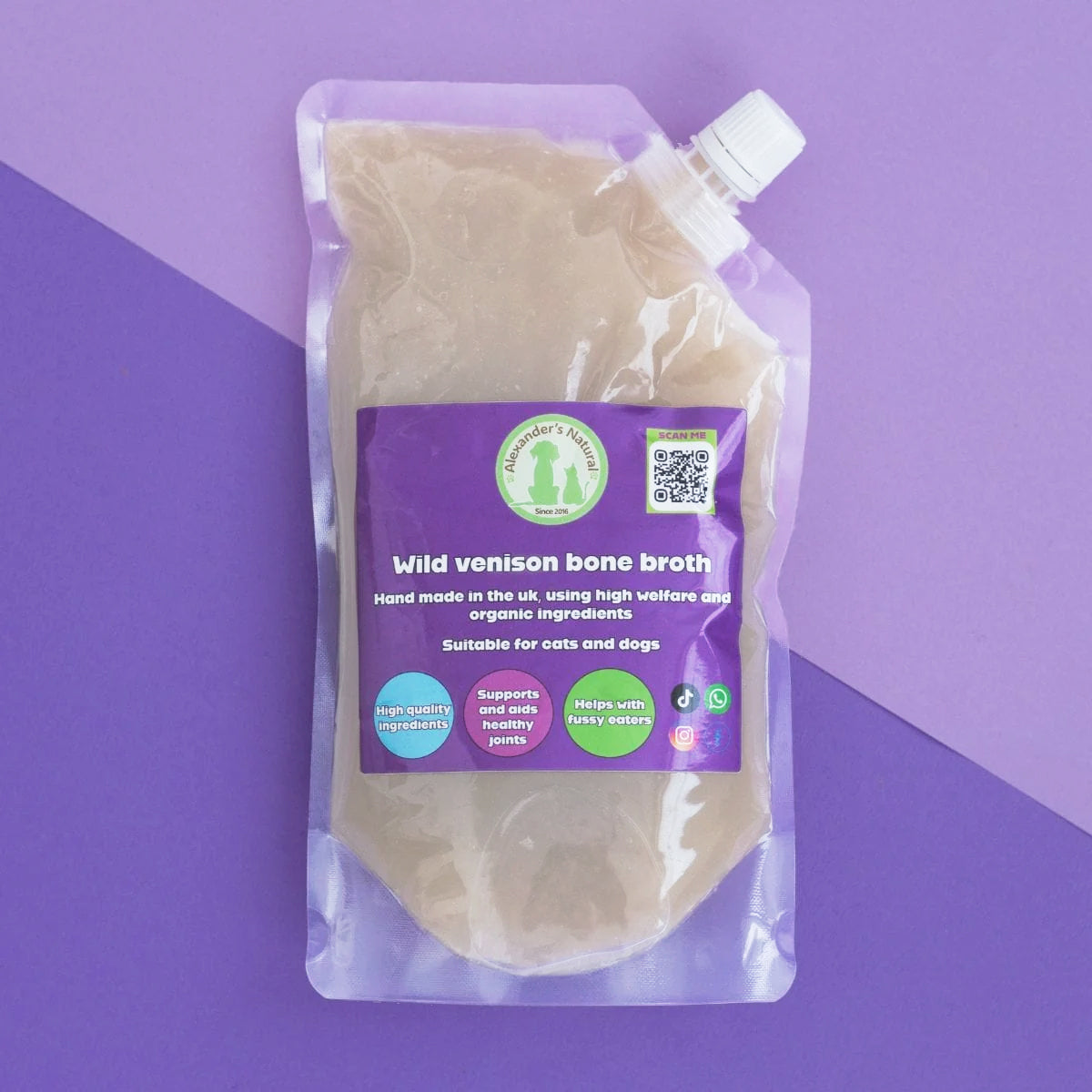 Alexander's Natural Wild Venison Bone Broth - 500ml