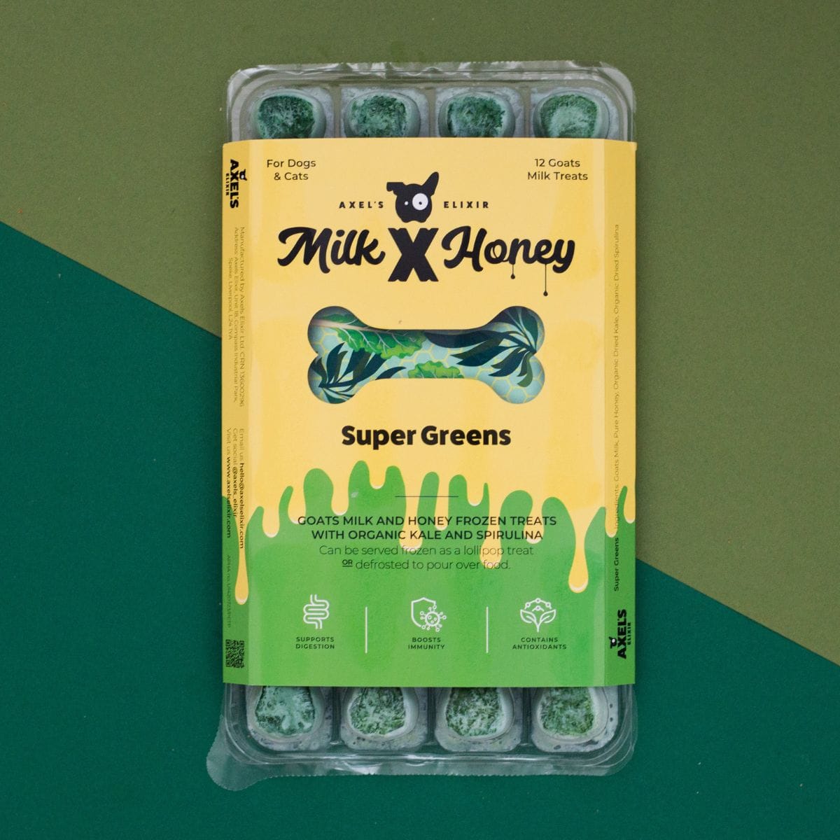 Axel's Elixir Milk x Honey Super Greens Happy Bones