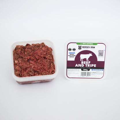 Beef & Tripe Raw Dog Food - 500g