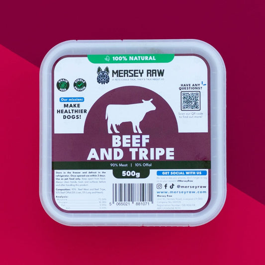 Beef & Tripe Raw Dog Food - 500g