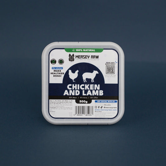 Chicken & Lamb Raw Dog Food - 500g