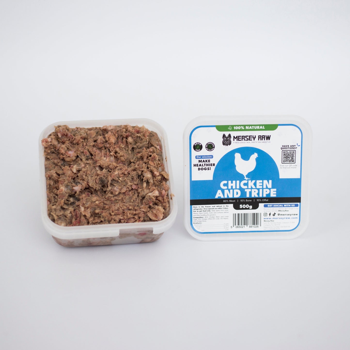 Chicken & Tripe Raw Dog Food - 500g