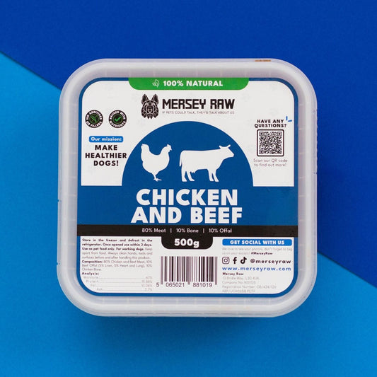 Chicken & Beef Raw Dog Food - 500g