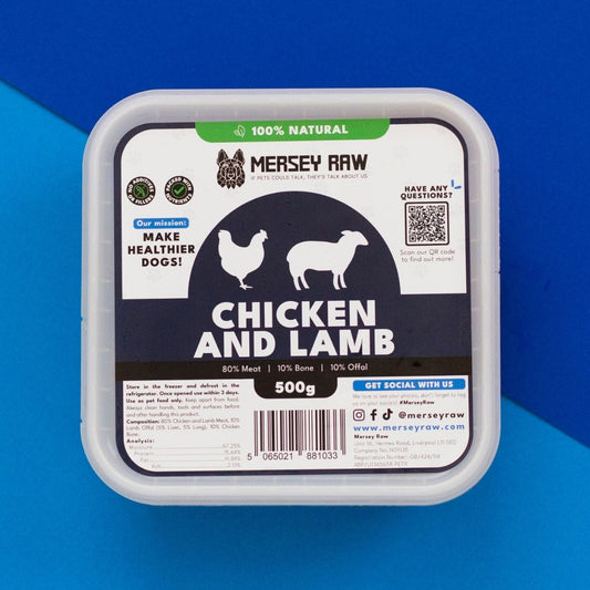 Chicken & Lamb Raw Dog Food - 500g