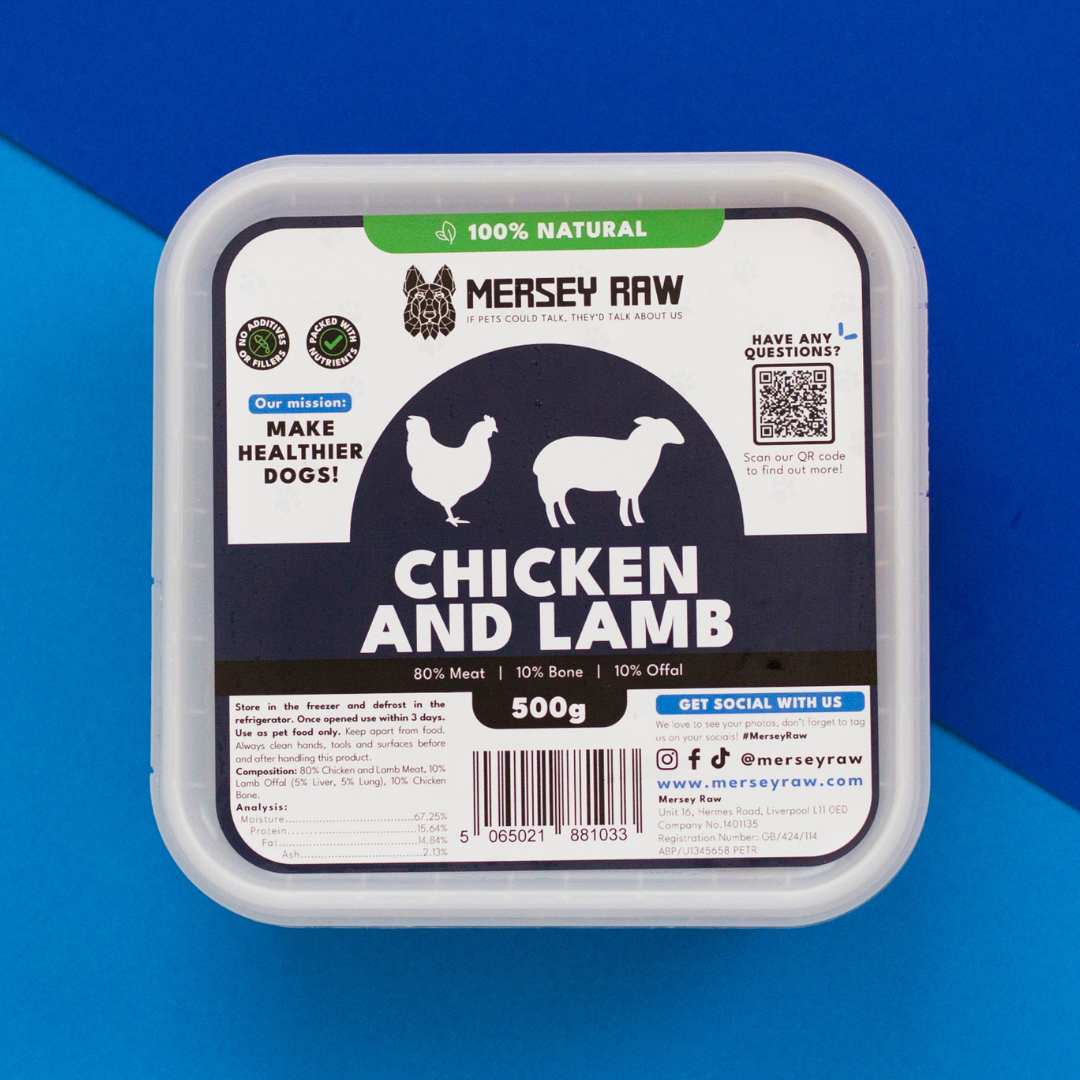 Chicken & Lamb Raw Dog Food - 500g