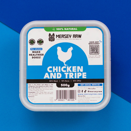 Chicken & Tripe Raw Dog Food - 500g