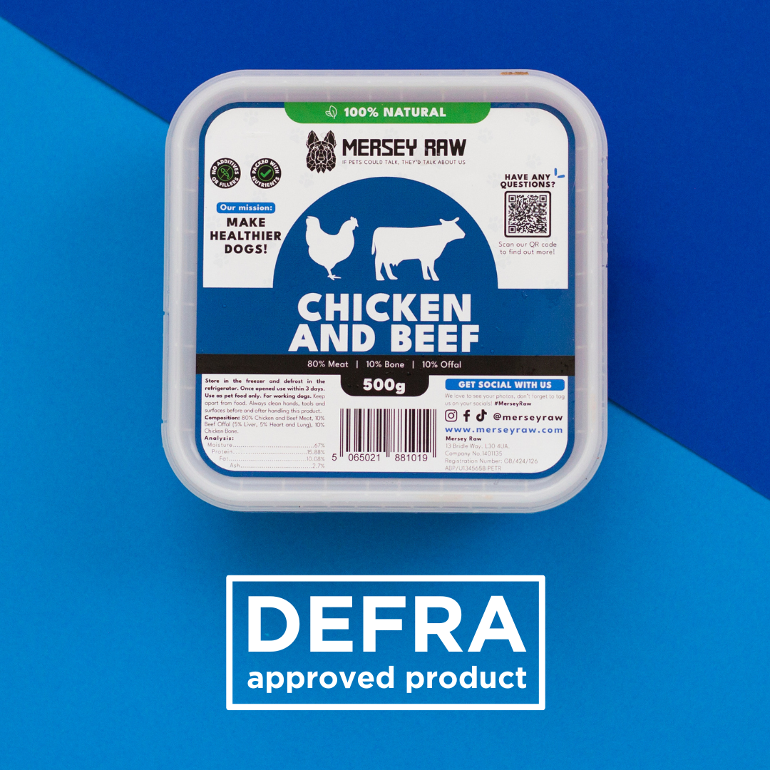 Chicken & Beef Raw Dog Food - 500g