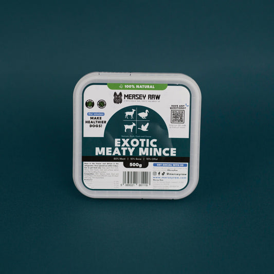 Exotic Meaty Mince Raw Dog Food - 500g