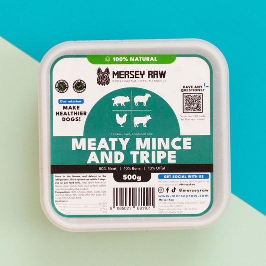 Meaty Mince & Tripe Raw Dog Food - 500g