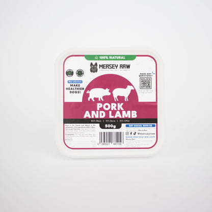 Pork & Lamb Raw Dog Food - 500g