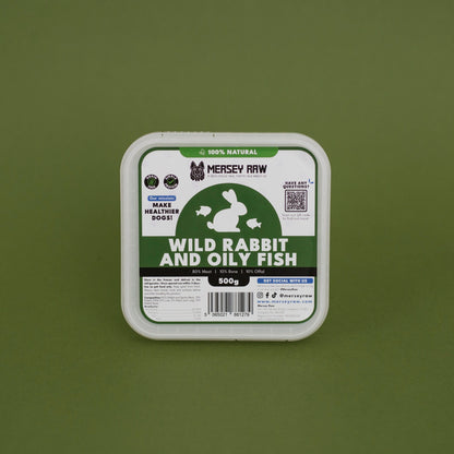 Wild Rabbit & Oily Fish Raw Dog Food - 500g