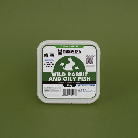 Wild Rabbit & Oily Fish Raw Dog Food - 500g