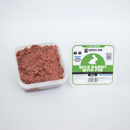 Wild Rabbit With Fur Raw Dog Food - 500g