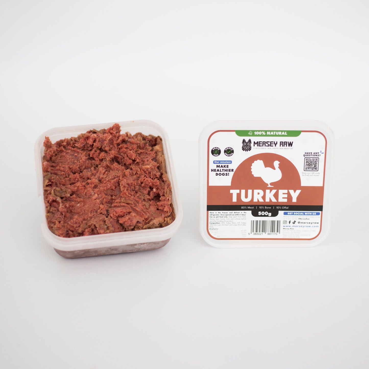 Turkey Raw Dog Food - 500g