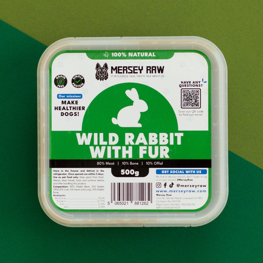 Wild Rabbit With Fur Raw Dog Food - 500g