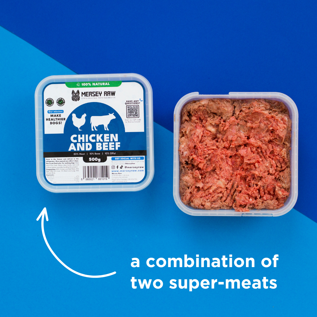 Chicken & Beef Raw Dog Food - 500g
