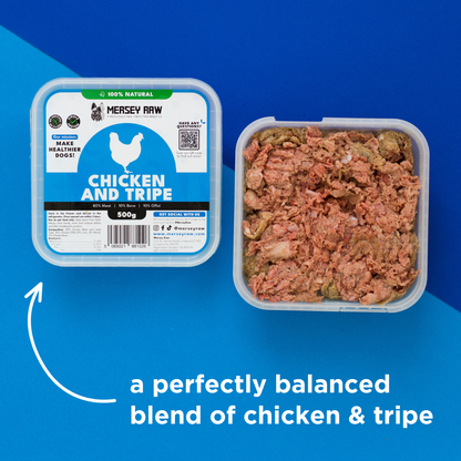 Chicken & Tripe Raw Dog Food - 500g