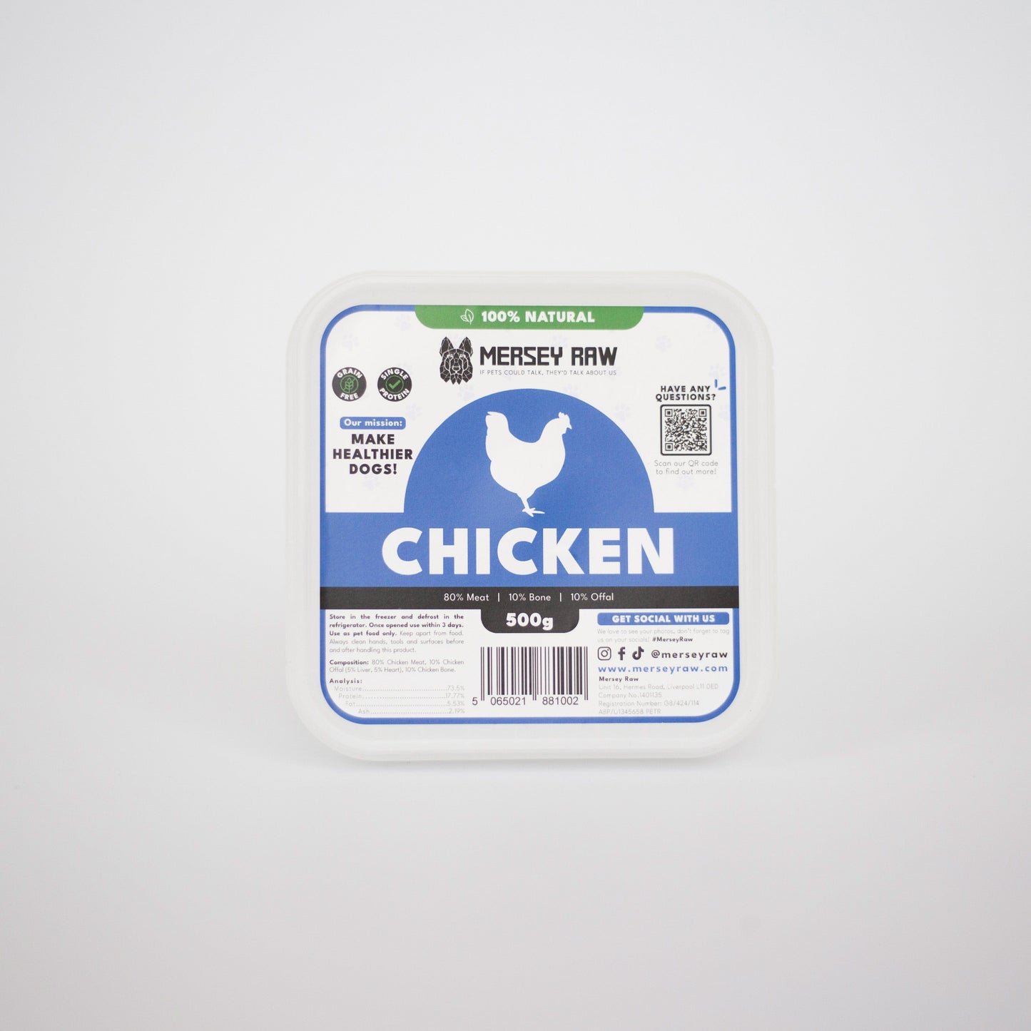 Chicken Raw Dog Food - 500g