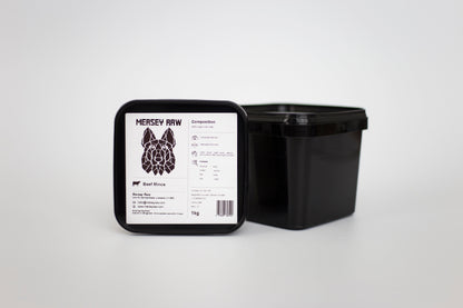 Merseyraw Dog Food 1KG Beef - Raw Dog Food 1KG