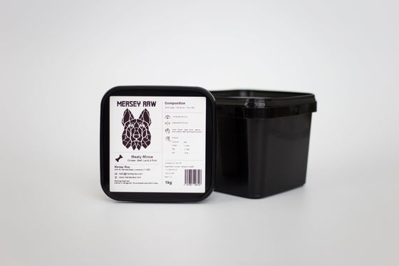 Merseyraw Dog Food 1kg Butchers Choice Meaty Mince - Complete Raw Dog Food 1KG