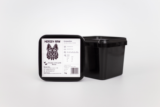 Merseyraw Dog Food 1KG Lamb & Chicken - Complete Raw Dog Food Mince 1KG