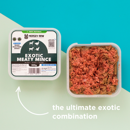 Exotic Meaty Mince Raw Dog Food - 500g